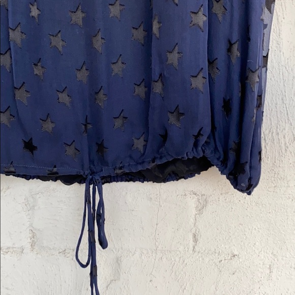 Diane von Furstenberg navy silk peasant blouse - Picture 4 of 13